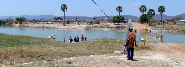 The crossing point of the Chambeshi River near Mbesuma Ranch, Zambia.
