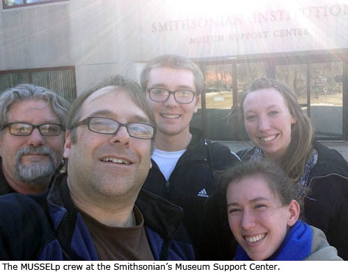 The MUSSELp crew at the Smithsonian's Museum Support Center.