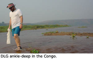 Daniel Graf ankle-deep in the Congo.