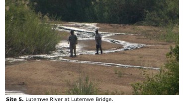 Site 5. Lutemwe River at Lutemwe Bridge.