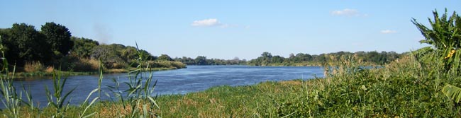 The Kafue flowing into the Zambezi.