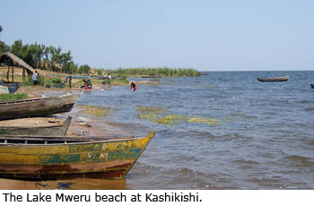 Lake Mweru beach at Kashikishi.