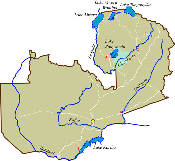 Zambia 2008 Sites Map